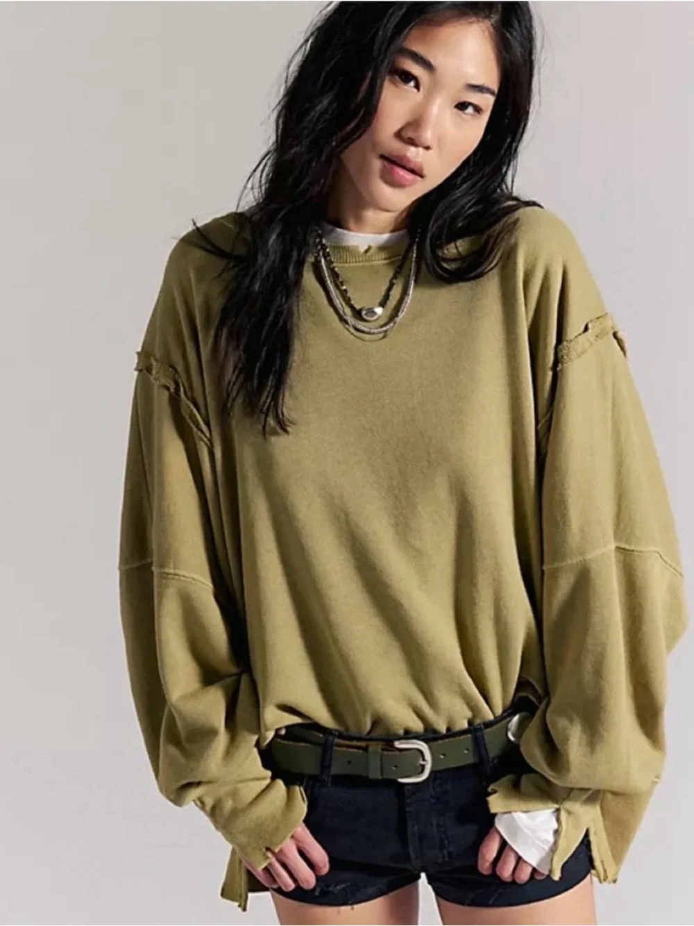▪️NWT Free People Camden Sweatshirt in Guacamole